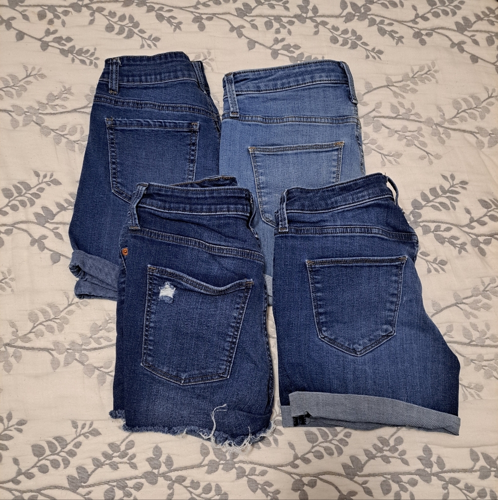 Set of Four Denim Shorts